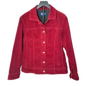 Pendleton womens maroon corduroy jacket.  Jean jacket style.  Size L. outerwear